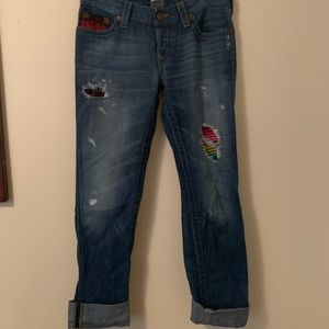 RARE true religion serape boyfriend jeans 26